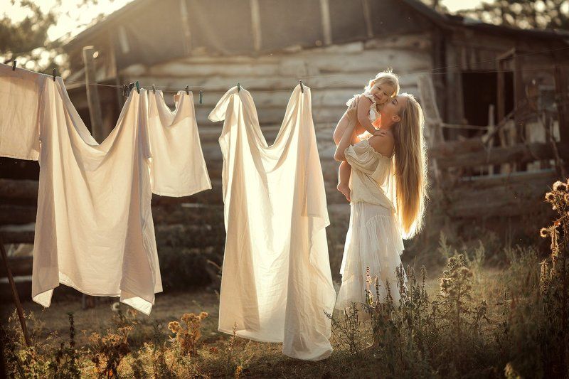 материнство детство природа с мамой фото превью