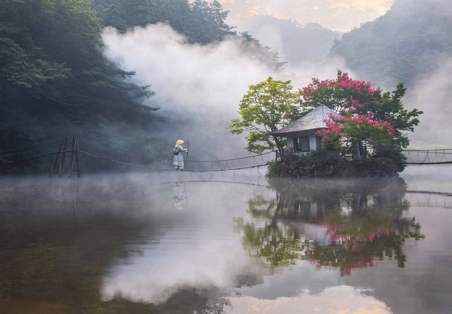 reflection, misty, oriental, magic, fairytale, wizard, korea, Jaeyoun Ryu