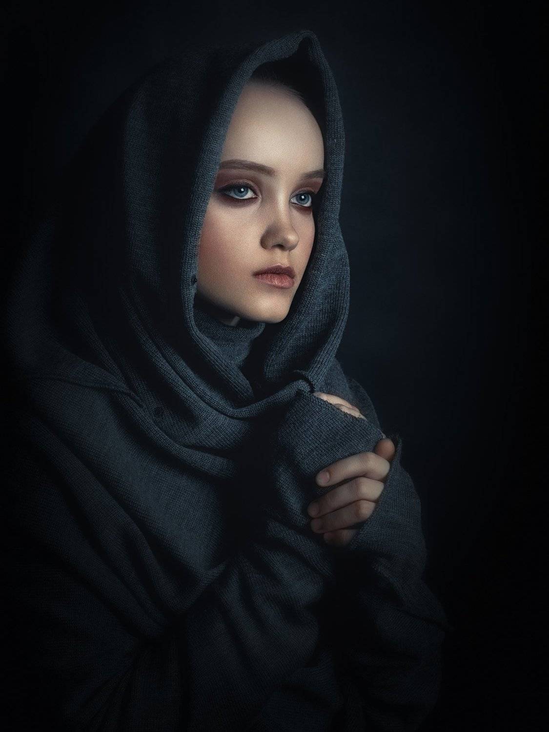 #портрет, #девушка, #готика, #взгляд, #молитва, #жанр, #art, #portrait, #prayer, #gothic, Антон Бегеба