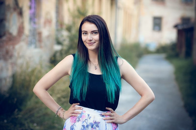 girl, long hair, portrait Monika фото превью