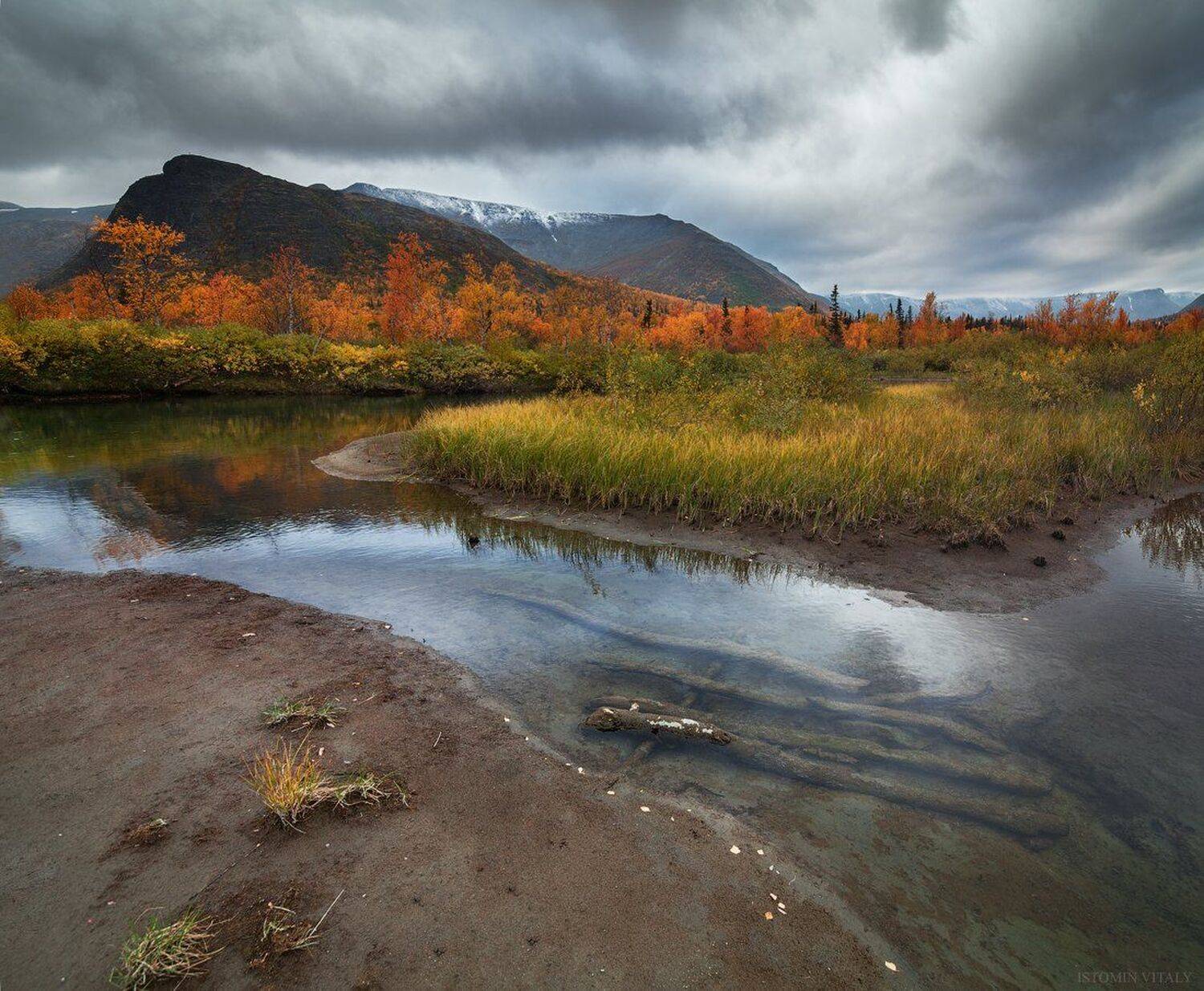 пейзаж,хибины,отражение,вода,панорама,осень,цвет,перспектива,кольский север,север, Виталий Истомин