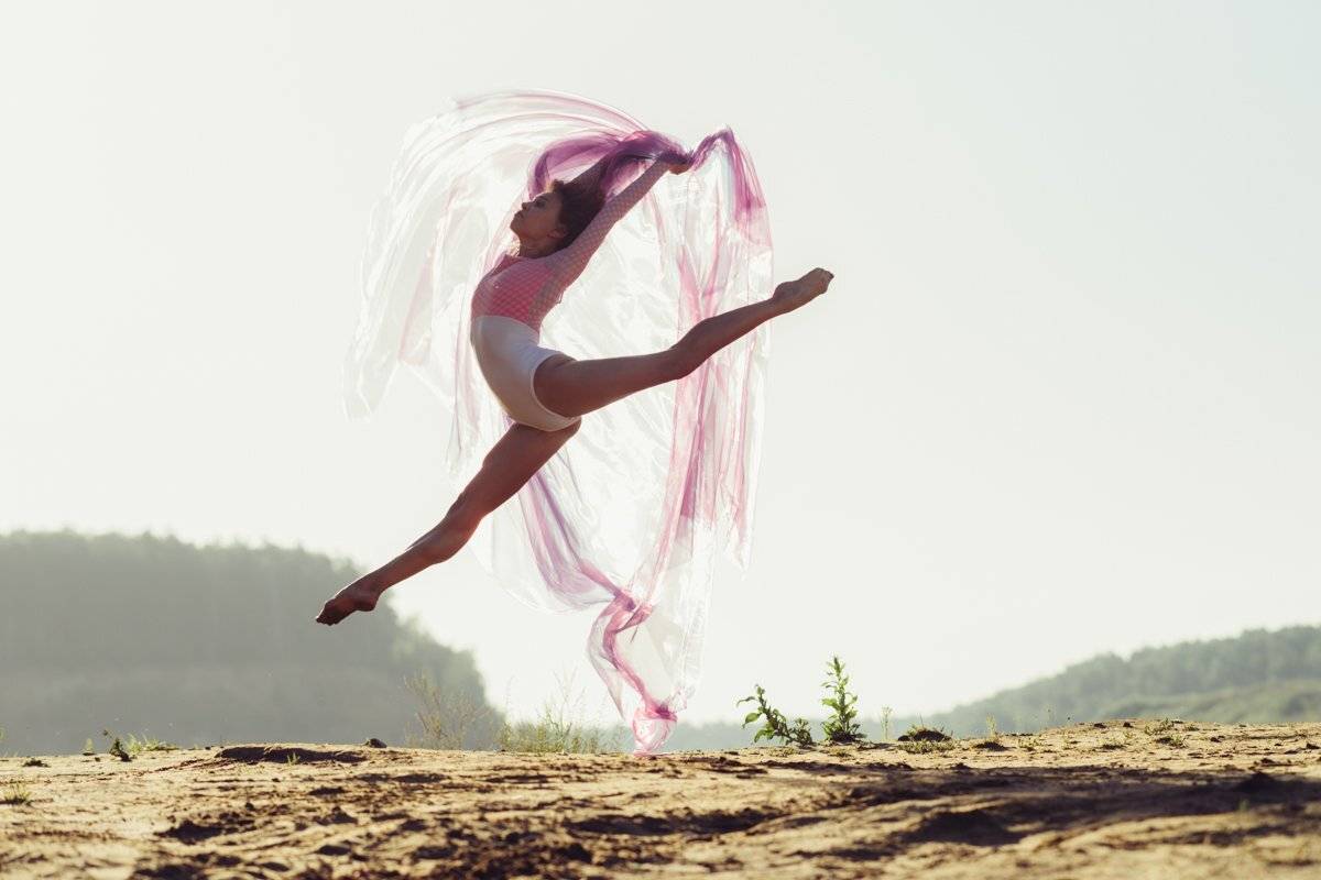 Балет, утро, портрет, солнце, прыжок, полёт, Анна