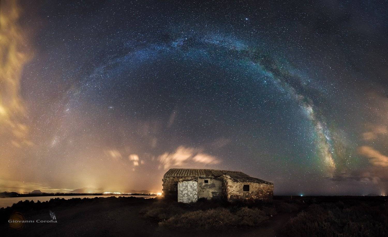 night, urbex, ruins, house, stars, arch, milky way, Giovanni Corona