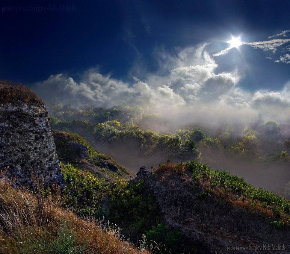 украина, хотин, замок, крепость, дымка, солнце, небо, Melnik-oy Serg-N-