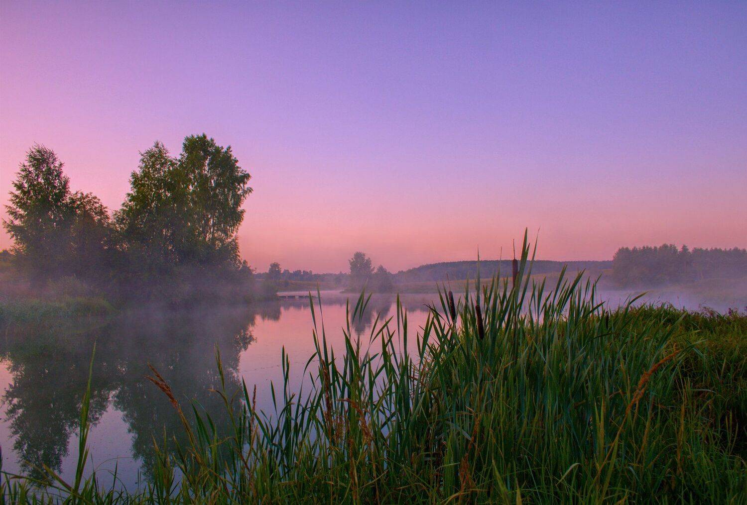 фото, природа, рассвет, август, река, туман, Екатерина