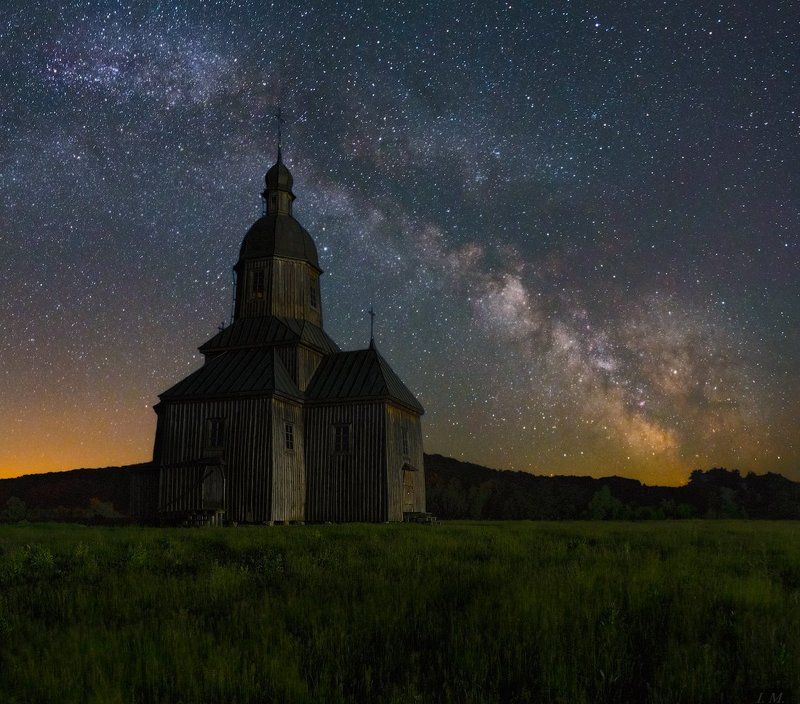 eternity, life, night, old, panorama, photography, звезды, млечный путь, ночная съемка, ночь, старина, украина, церковь, stars, building, place, lifestyle, черкащина, зведное небо, church, historical, стецовка Прикосновение к вечности .. фото превью