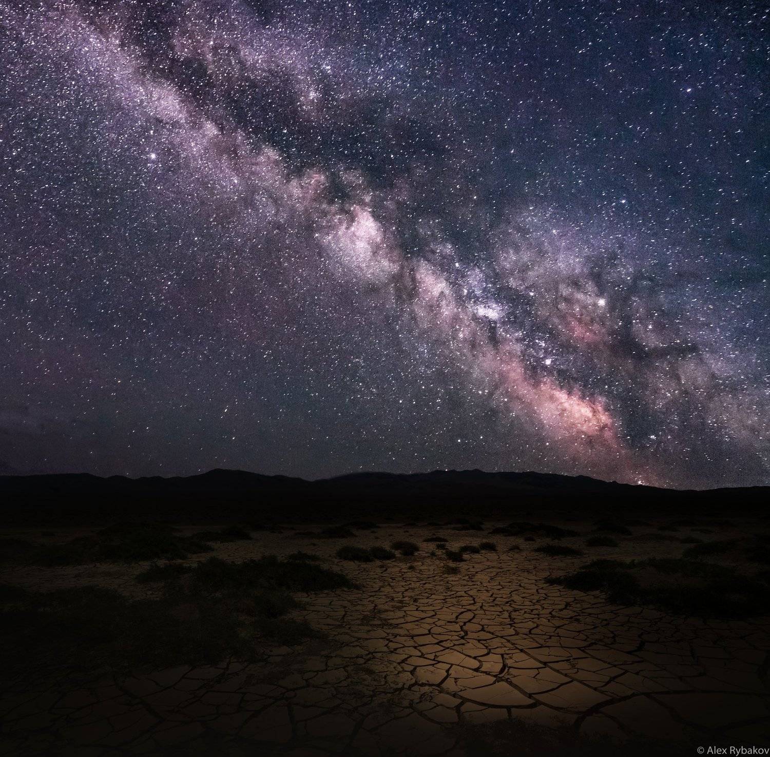 ночь, гоби, млечный путь, звезды,, Александр Рыбаков