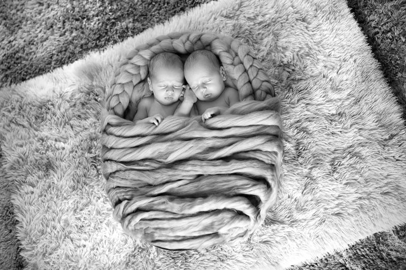 newborn, twins, Franek i Filip фото превью