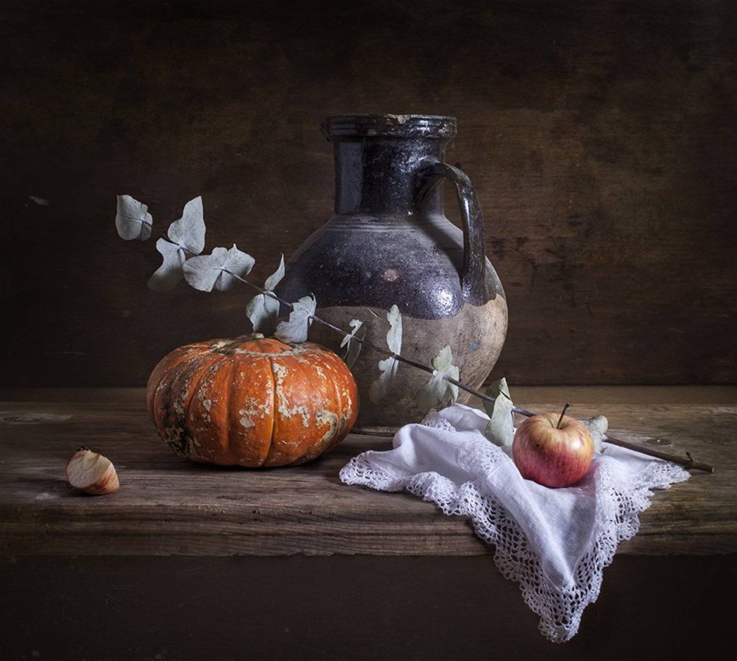 натюрморт,still life, тыква. яблоко, Евгений Корниенко