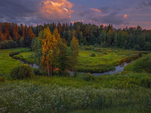 Закат на изгибе...