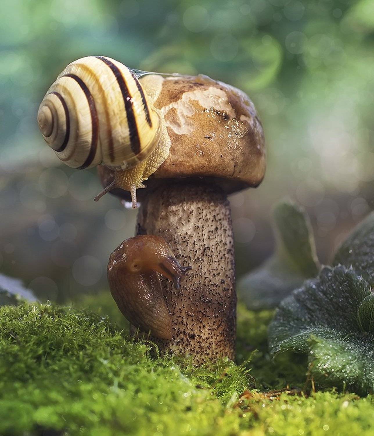 улитка,гриб,макро,осень, Гарик Соколов