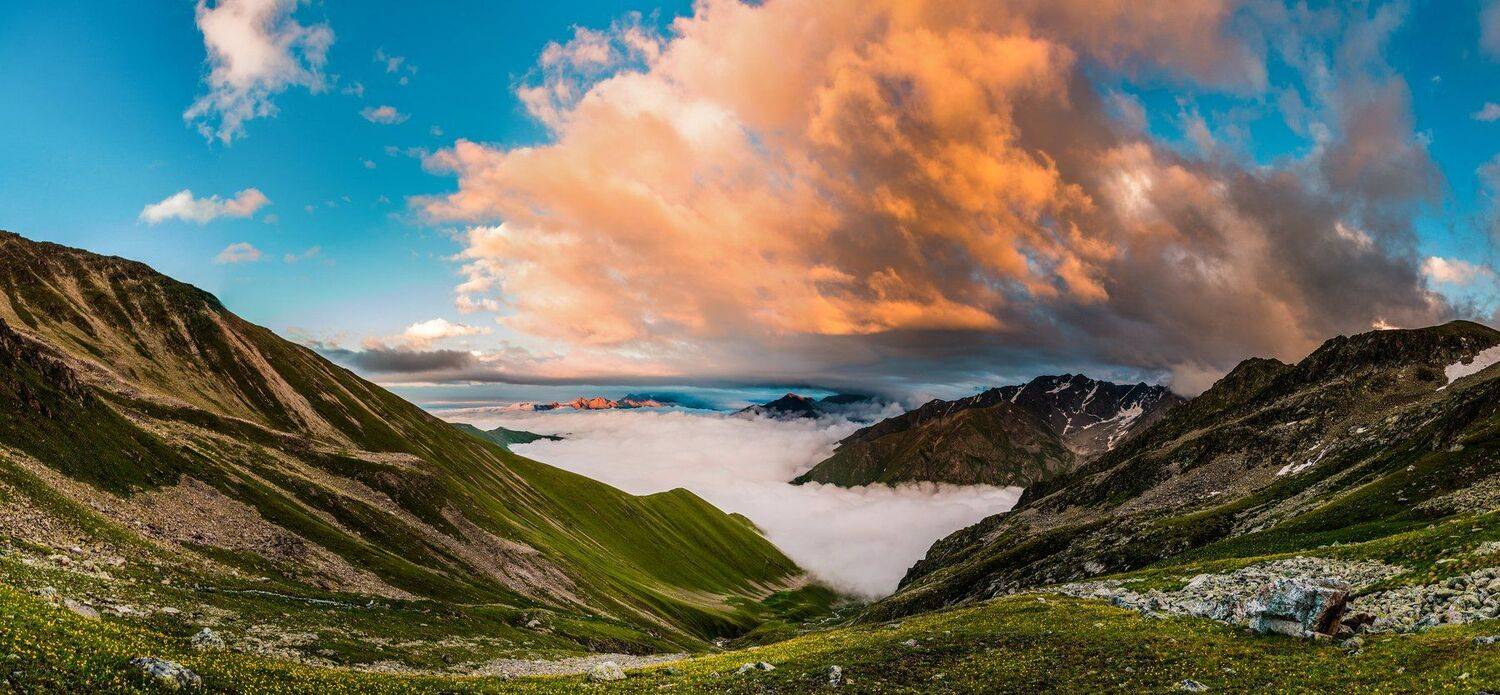 Дигория, Суган, Суганский хребет, горы, закат, Evgeniy Khilkevitch