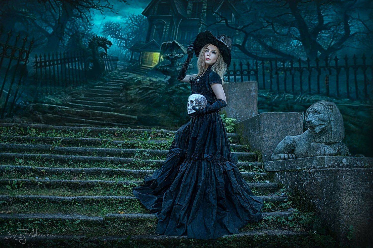 фэнтази, тёмный, усадьба, девушка, рехов, сергейрехов, rekhov, sergejrekhov, Сергей Рехов