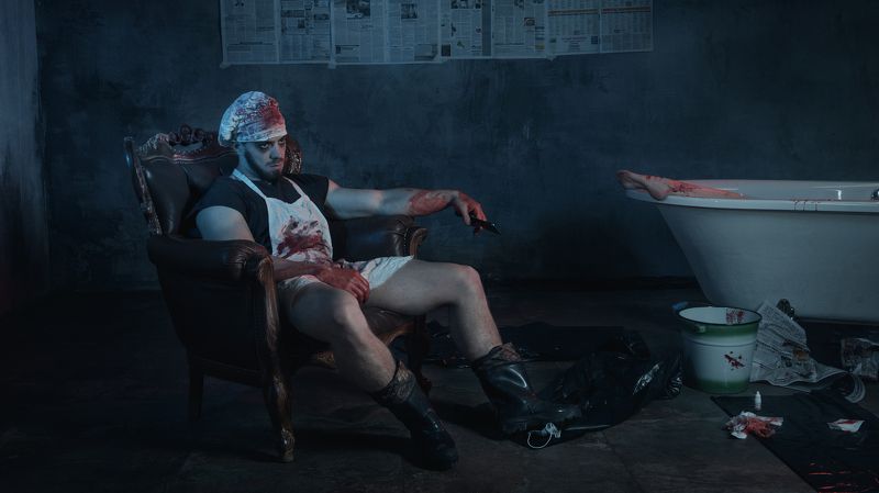 нож, кровь, ванна Мясник фото превью