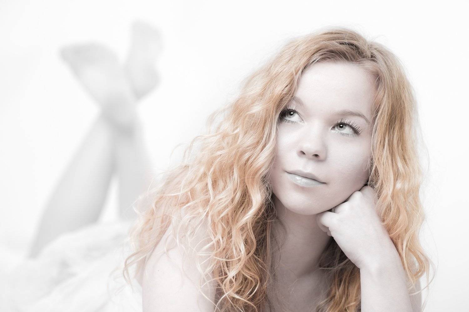 Aneta, sexy, high key, long hair, blond, eyes, nude, pure, inocence, Jiri Kuchar