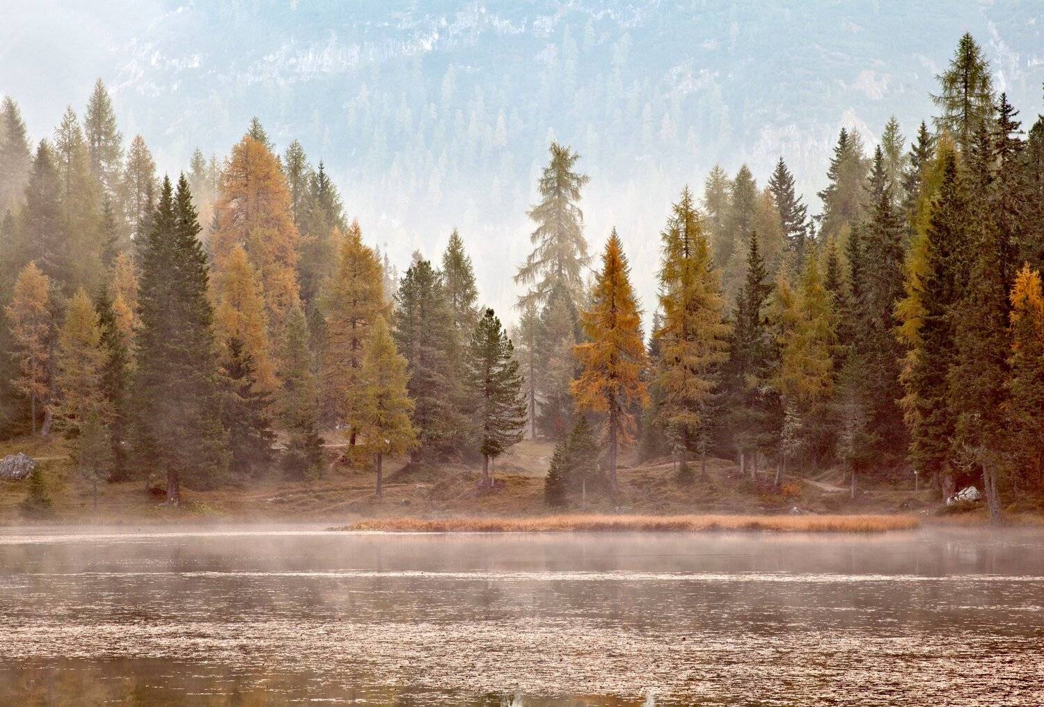 italy, dolomites, lake, landscape,, Igor Sokolovsky