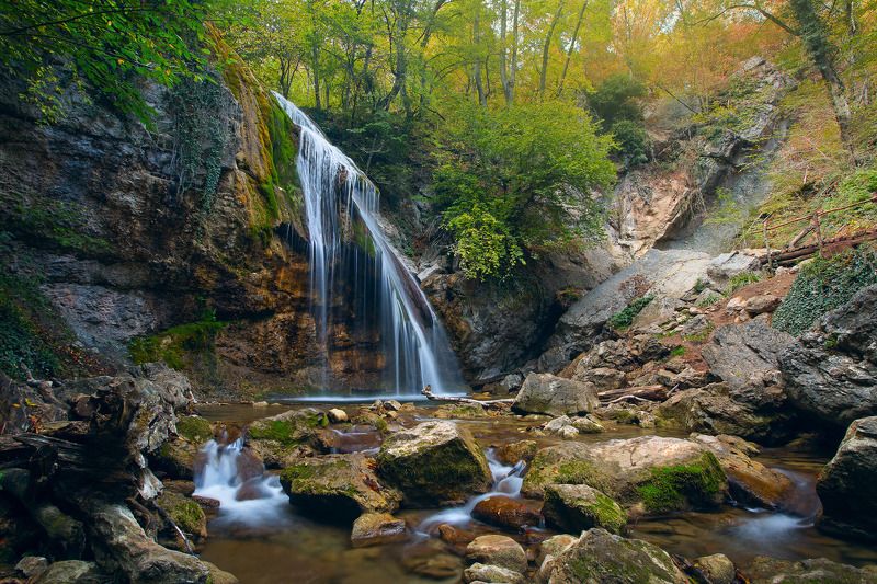 крым crimea черное море утро джур-джур солнечногорское водопад ручей осень Классические зарисовки Крымской осени фото превью