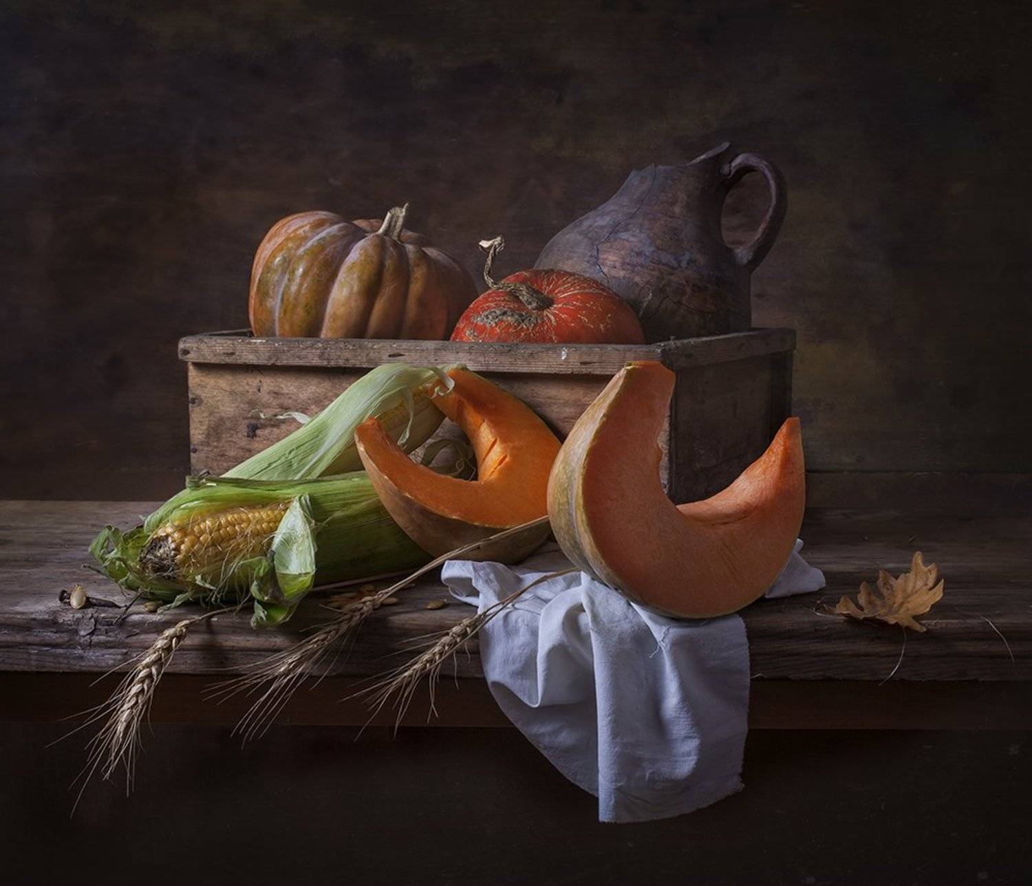 натюрморт,still life, тыква, кукуруза, Евгений Корниенко