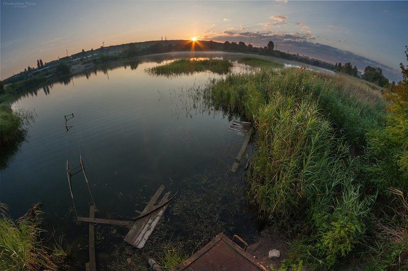 пейзаж,природа,закат,небо,река,лето .. фото превью