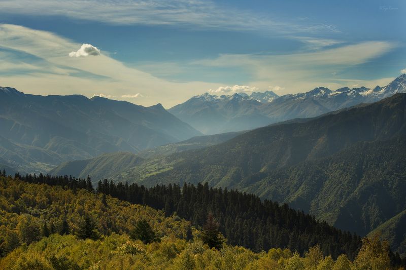 осень, бабье лето, горы, кавказ Лучше гор могут быть только горы ... фото превью