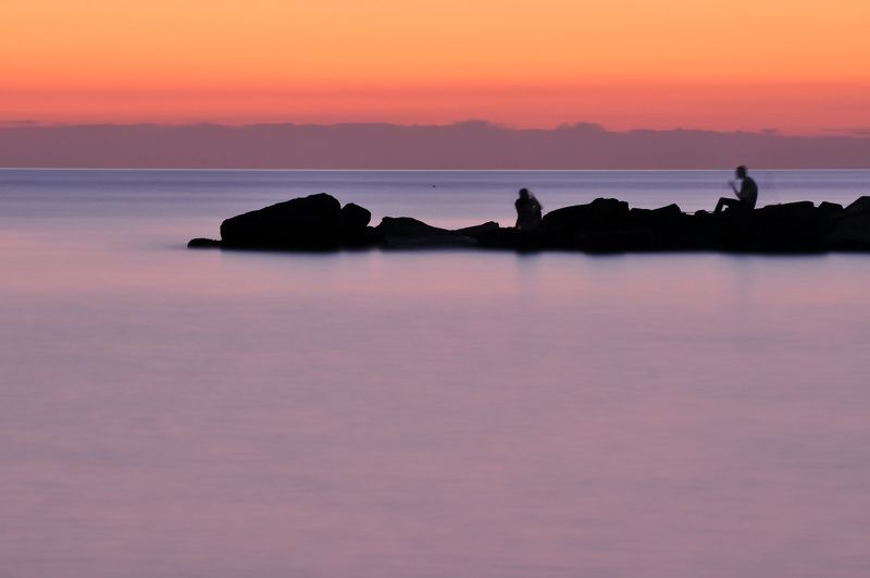 природа, пейзаж, вечер, путешествия, сочи, камни, море Вечер у моря фото превью