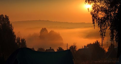 Малиновый рассвет в Ружанах