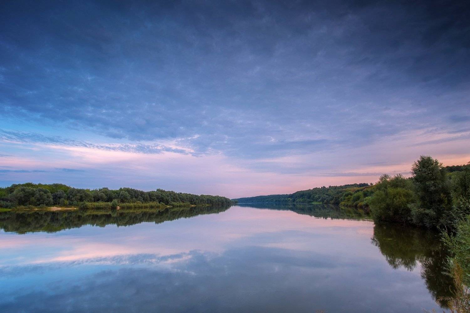 ока, река, луховицы, закат, небо, вода, пейзаж, Малов Кирилл