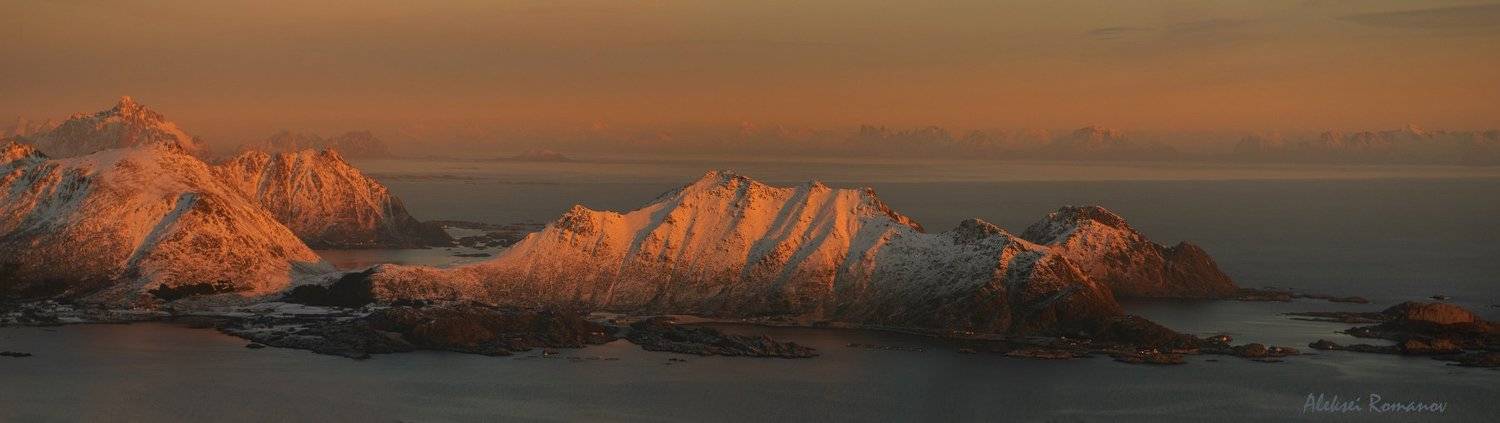 природа, путешествия, закат, горы, лофотенские острова, Алексей Романов