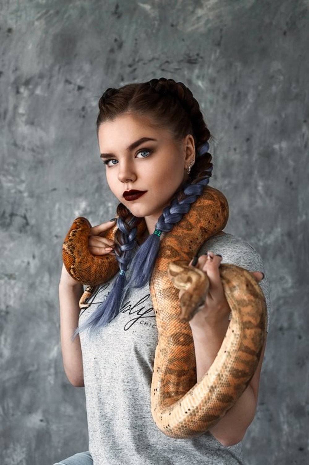 змея,  портрет, девушка, , Маховицкая Кристина