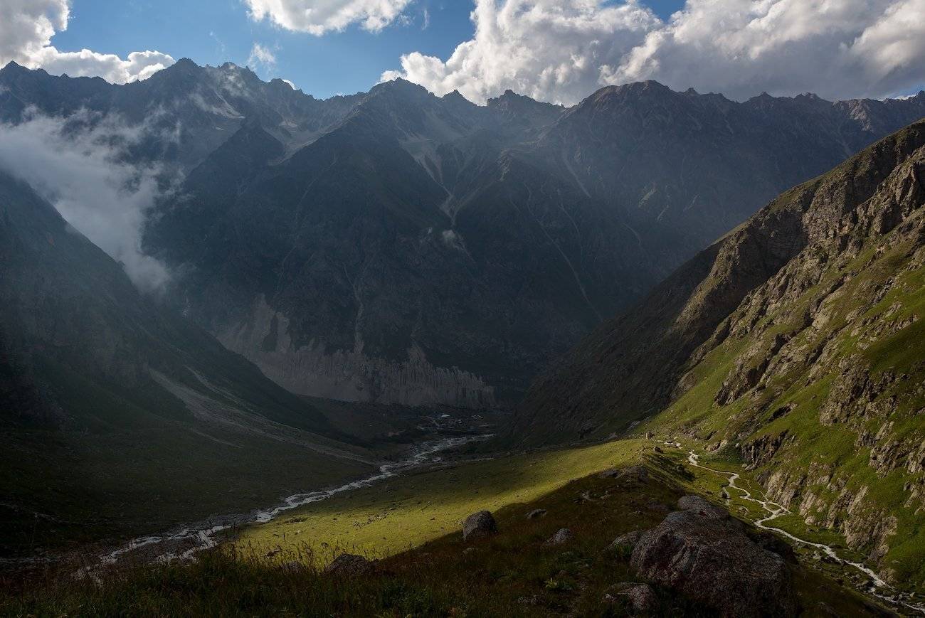 горы, закат, Эстелла