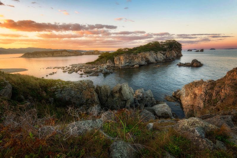 приморский край, заповедник, рассвет, море, солнце Заповедные мотивы фото превью