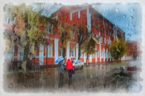 Акварельная осень в г.Орехово-Зуево