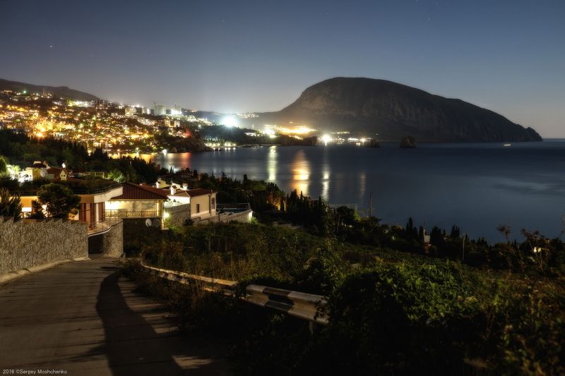 #Landscape #Crimea #sea  Night Gurzuf фото превью