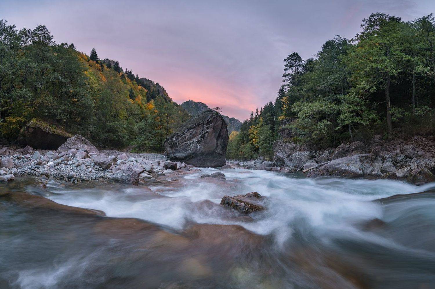 западный кавказ большая лаба рожкао каменный стог осень рассвет, Николай Мысливцев