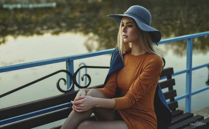 девушка, осень, природа, вода Кино из одного кадра фото превью