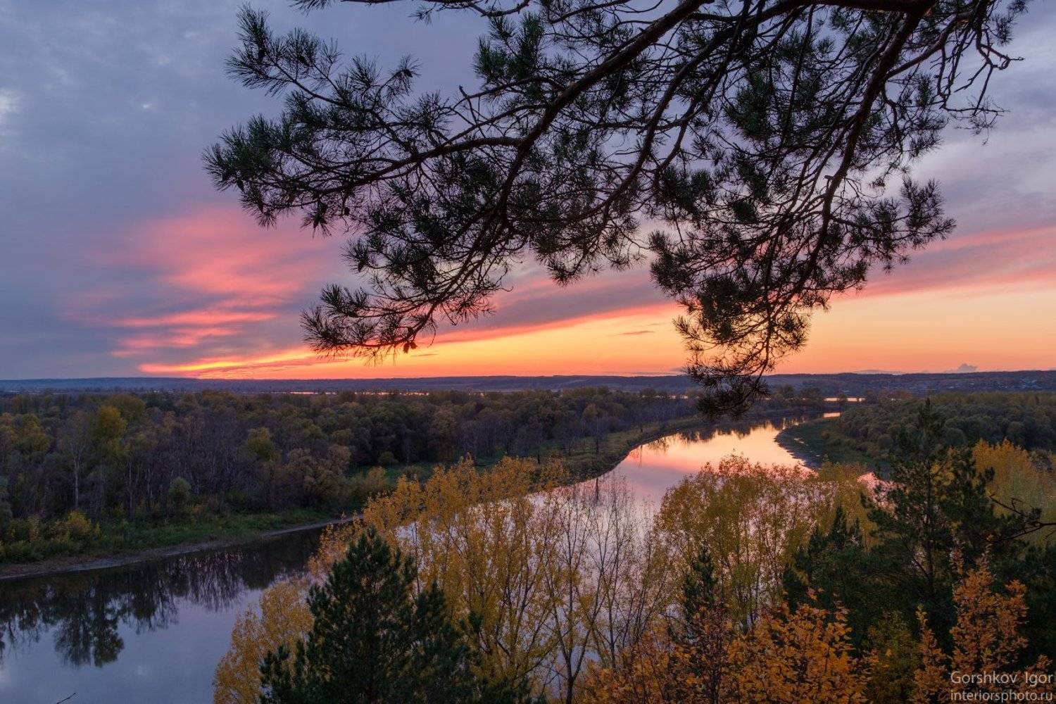 кама,река,закат,осень,пейзаж,татарстан,природа,, Горшков Игорь