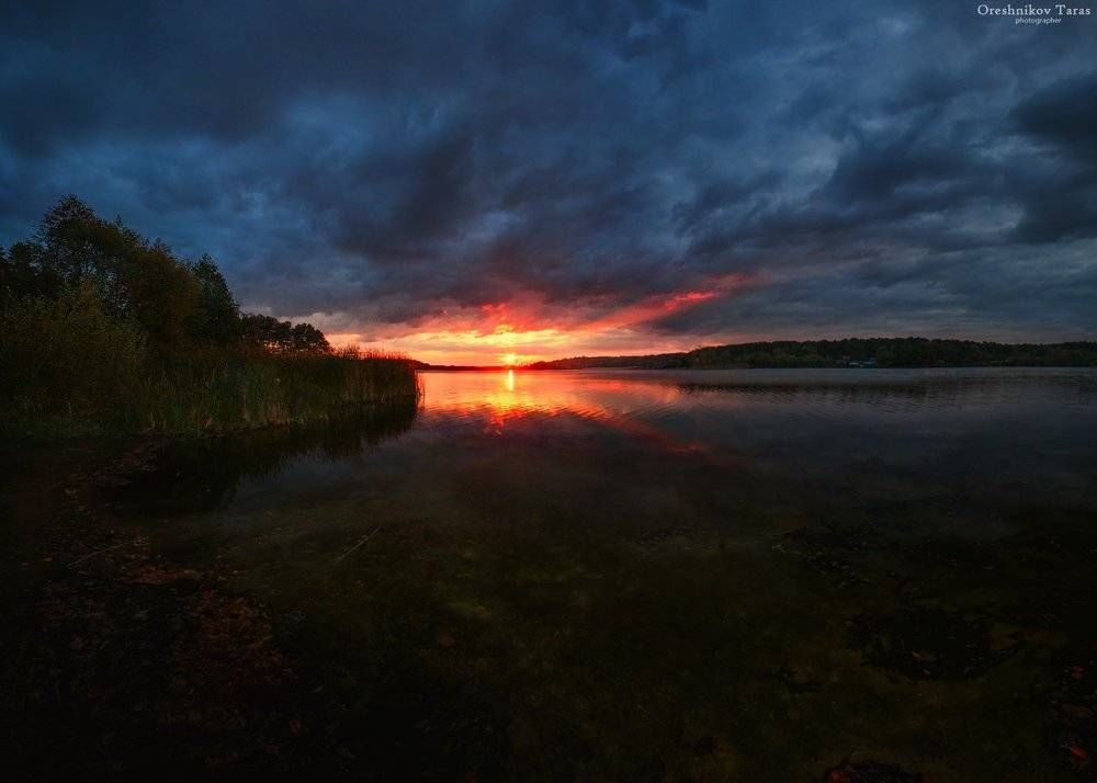 пейзаж,природа,закат,небо,река,осень,, Taras