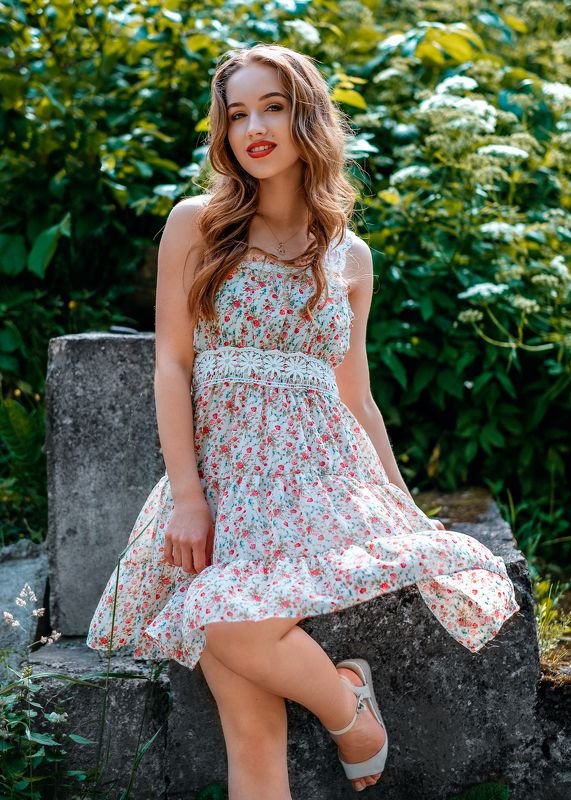 girl, female, pretty, model, outdoors, portrait, summer Gabia фото превью