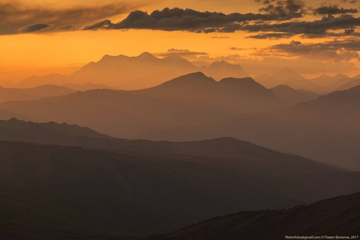 алтай, сибирь, siberia, белуха, закат, altai, катунский хребет, Павел Филатов