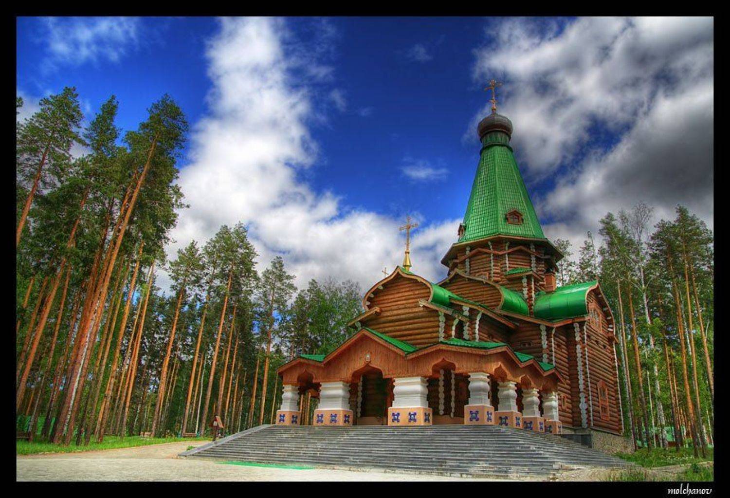церковь, монастырь, небо, облака, царь, екатеринбург, ганина яма, hdr, Молчанов Иван