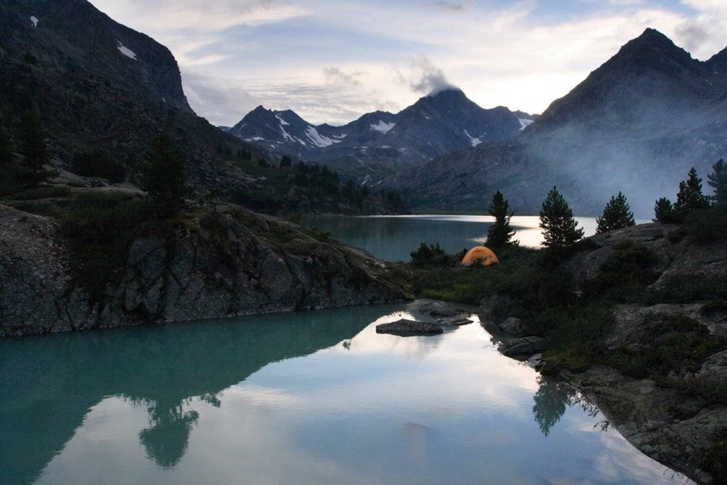 алтай, озеро, дарашколь, вечер, Олег Шубаров