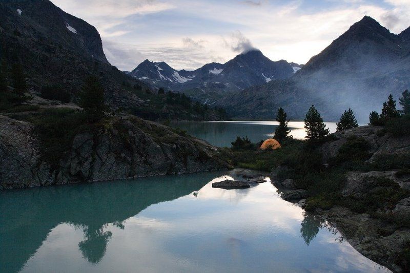 алтай, озеро, дарашколь, вечер Красивый вечер на Красивом Озере фото превью