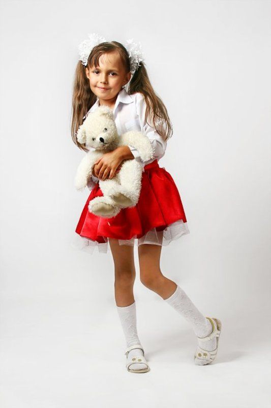 девочка, медведь, игрушка, студия С любимой игрушкой фото превью