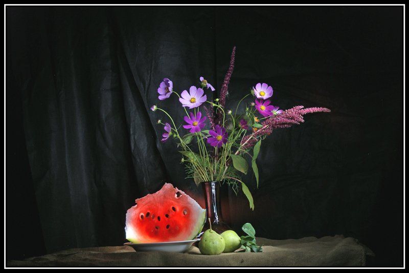 световая кисть, натюрморт Этюд с арбузом фото превью