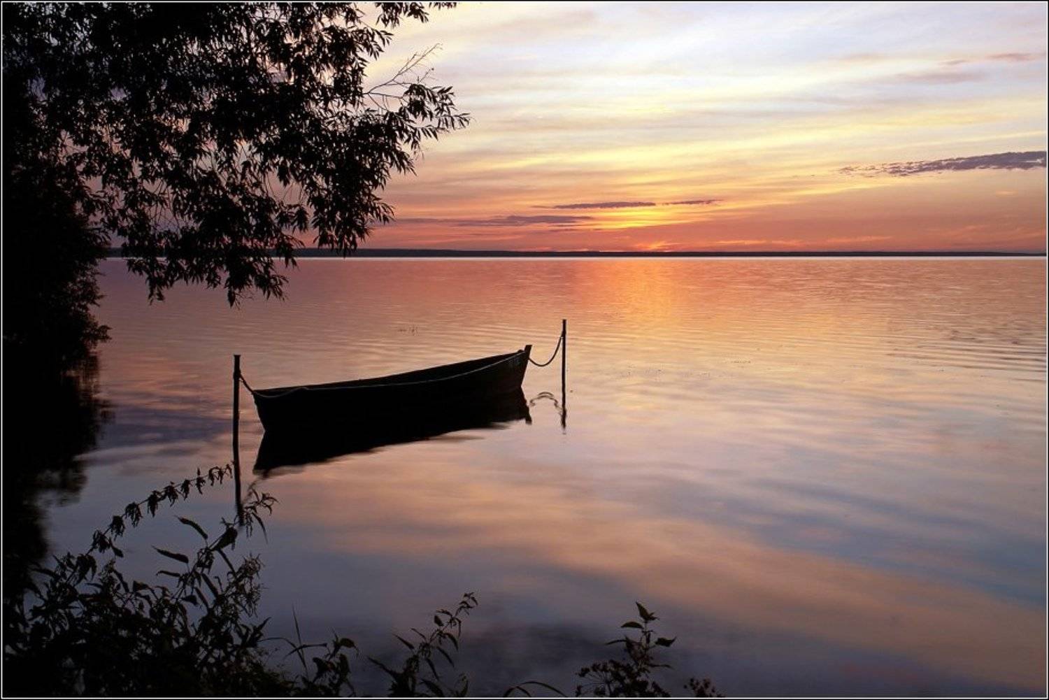 плещеево, озеро, переславль, залесский, закат, лодка, Alex Sheptl