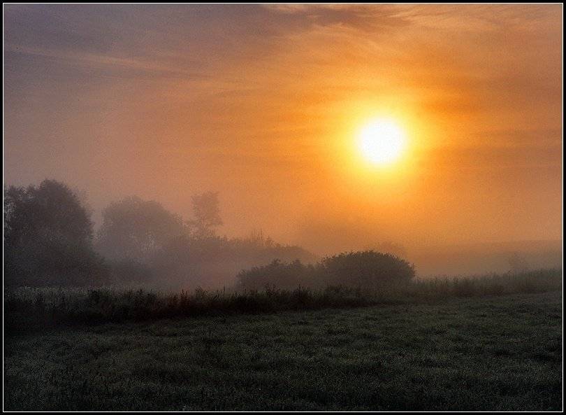 осень, рассвет, туман, цвет,, Григорий Иващенко