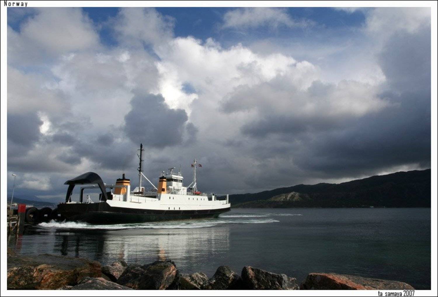 норвегия, фьорды, паром, горы, tasamaya