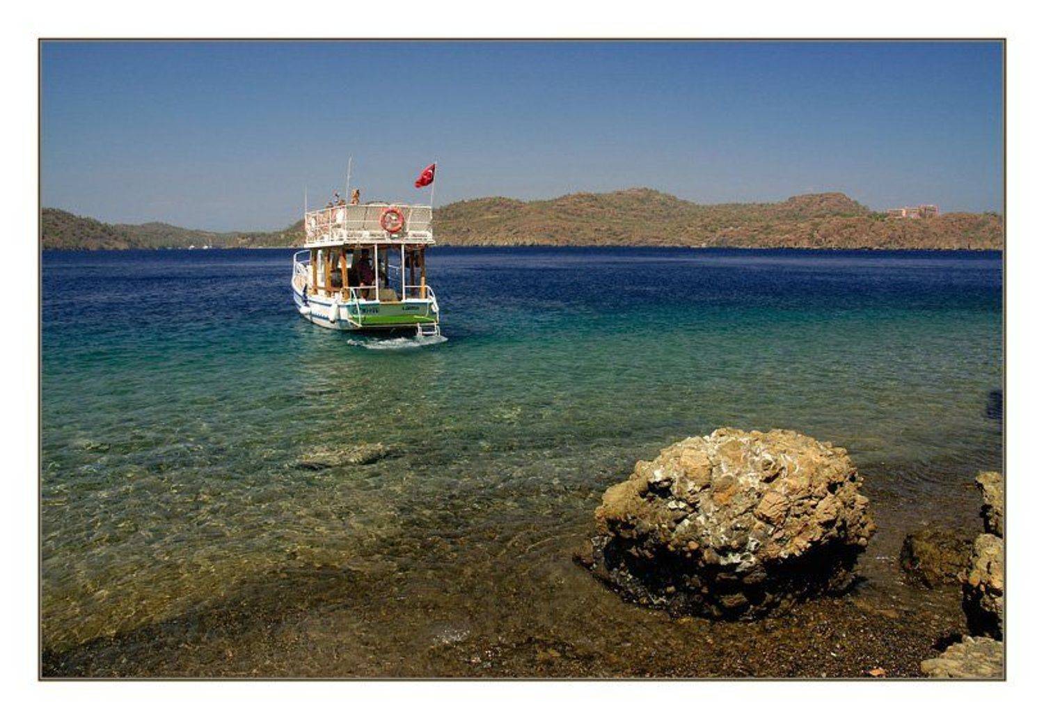 море, камни, пляж, кораблик, Капустин Николай