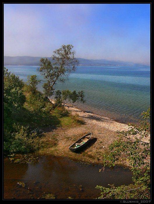 байкал, лодка, море, берег, Игорь Глушко