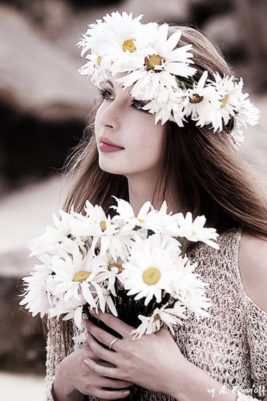 лида, королева, ромашки, портрет, улыбка, мечты dreams... фото превью